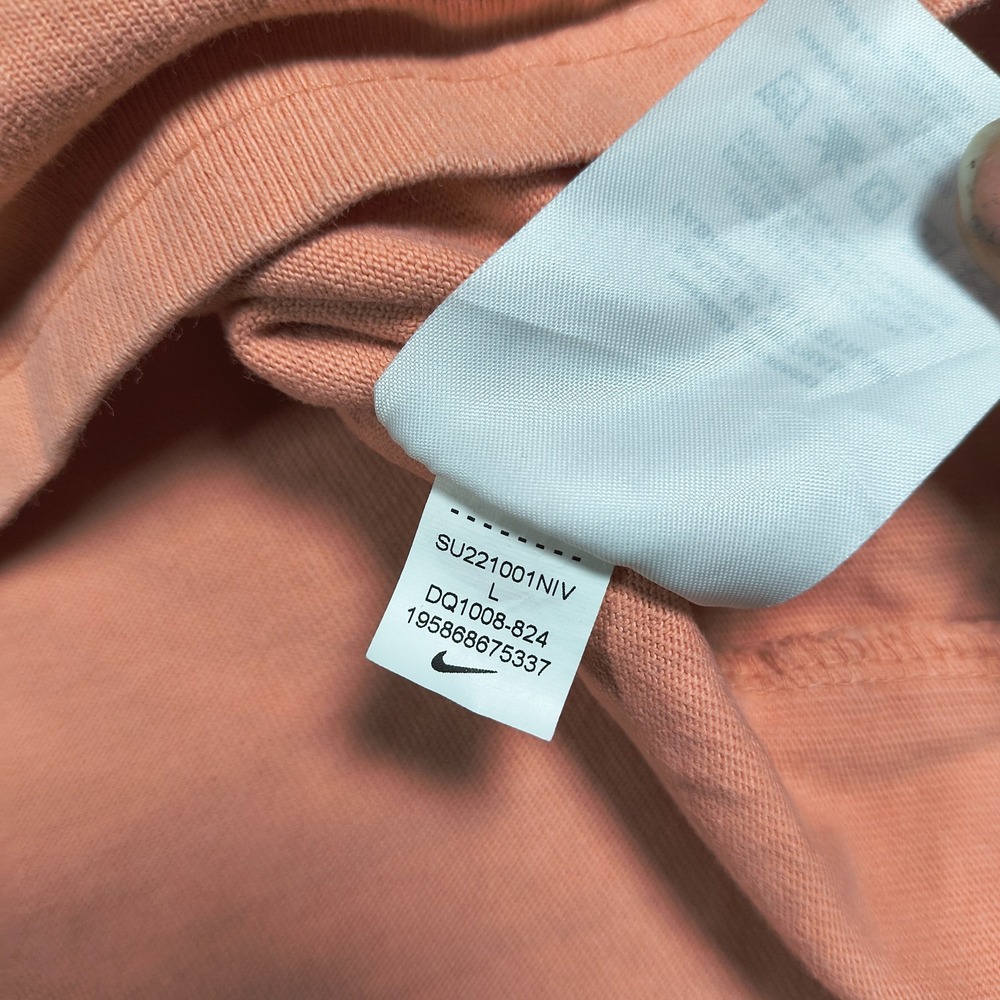 Nike Sportswear Shirt Mens Large Peach Loose Fit M2Z HBR Swoosh - Picture 8 of 10